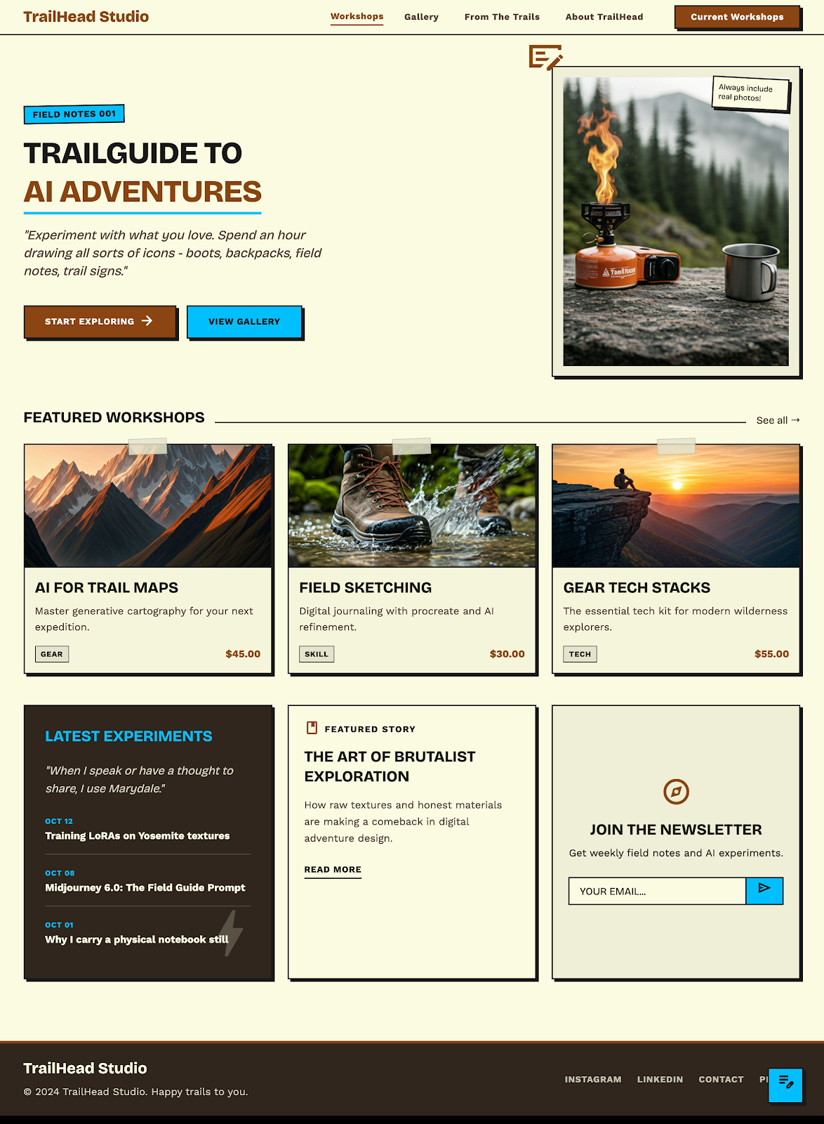 TrailHead homepage reference collage